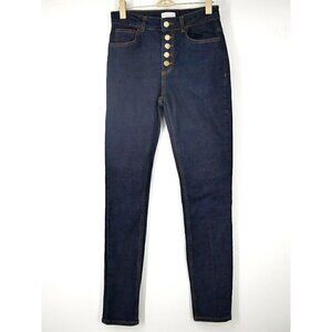 NWOT Claudie Pierlot Button‎ Fly High Rise Skinny Jeans Blue 26